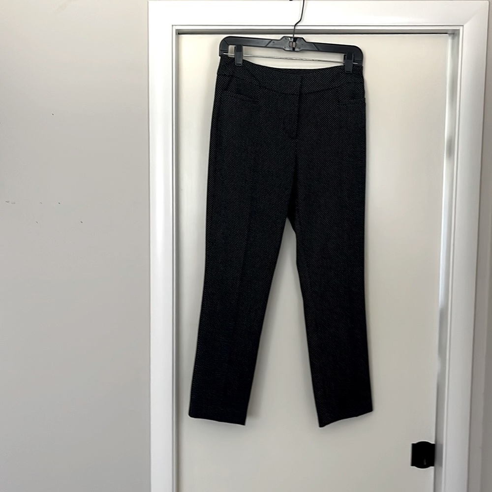 Ann Taylor Black and white polka dot ankle pants